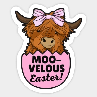 Easter Cow Sticker